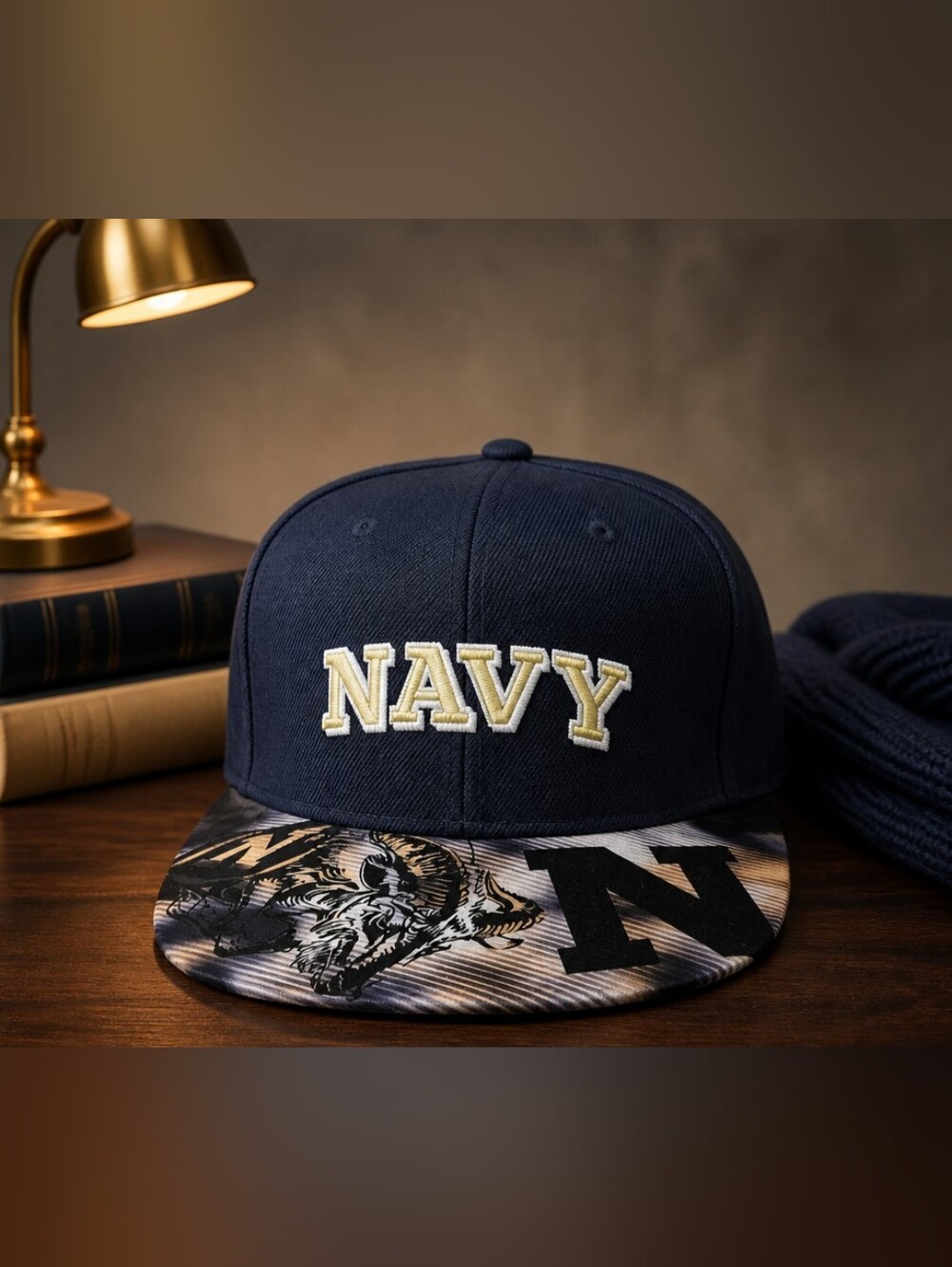 U S Navy Midshipmen Adidas Adjustable Cap Embroidered 'NAVY' On Front